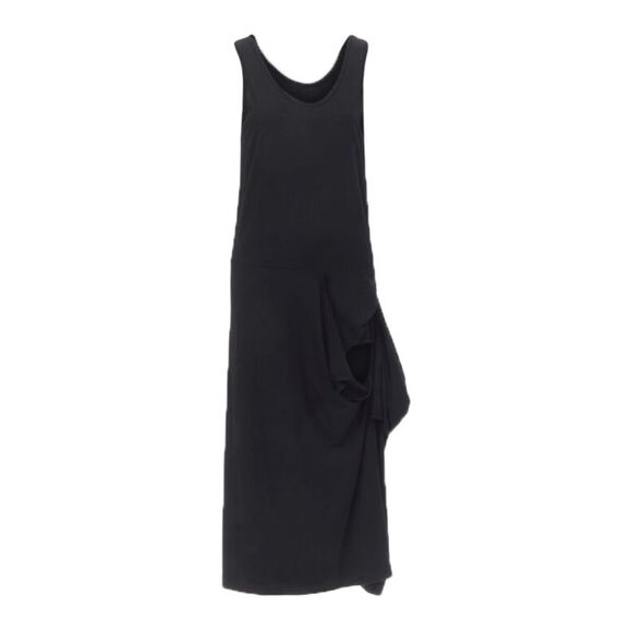 COMME des GARÇONS Dresses & Skirts - COMME DES GARCONS 1980s Vintage draped cut out detail scoop neck midi dress